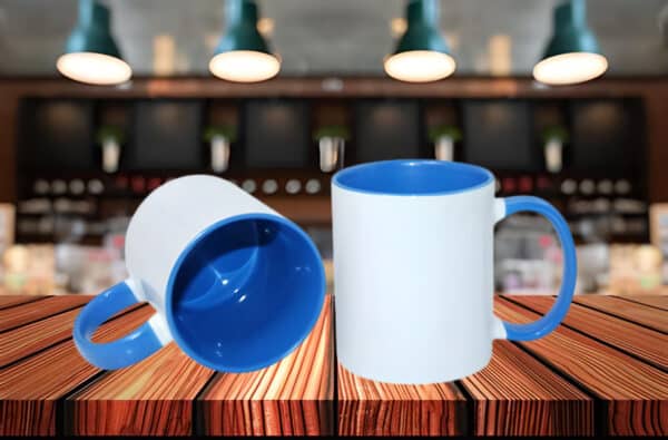 Mug couleur intérieur à personnaliser Bleu