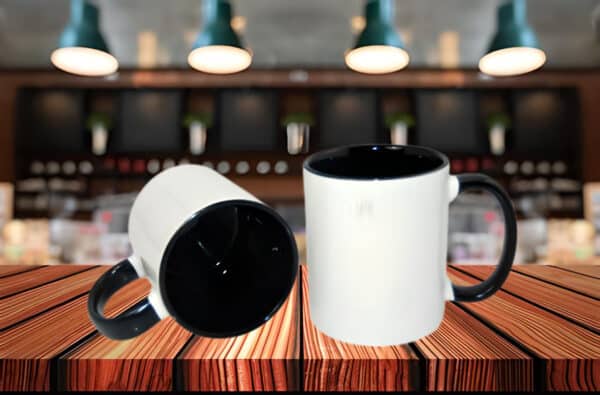 Mug couleur intérieur à personnaliser Noir