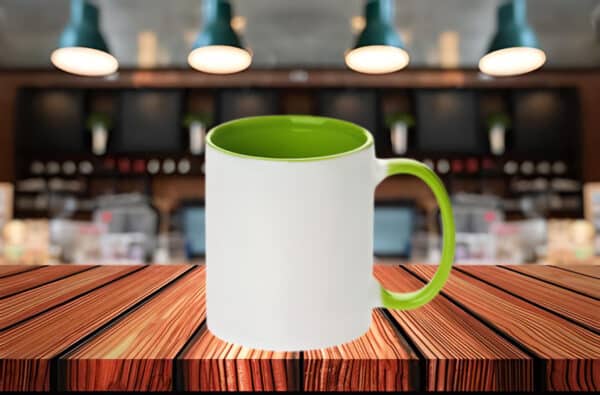 Mug couleur intérieur à personnaliser Vert