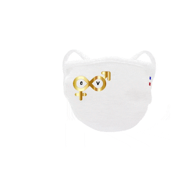 masque afnor blanc symbole infini