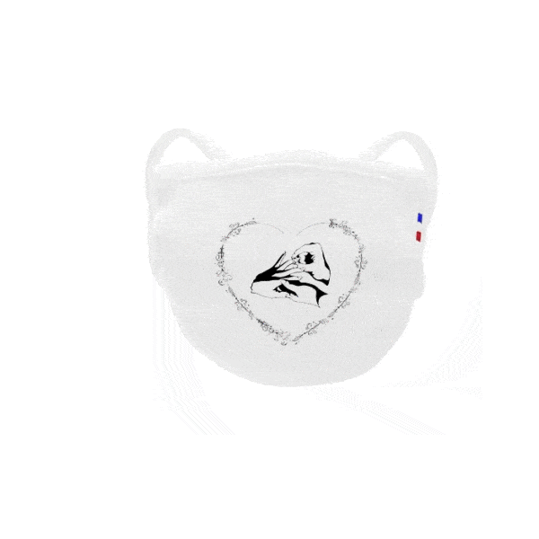 masque afnor blanc  coeur+mains