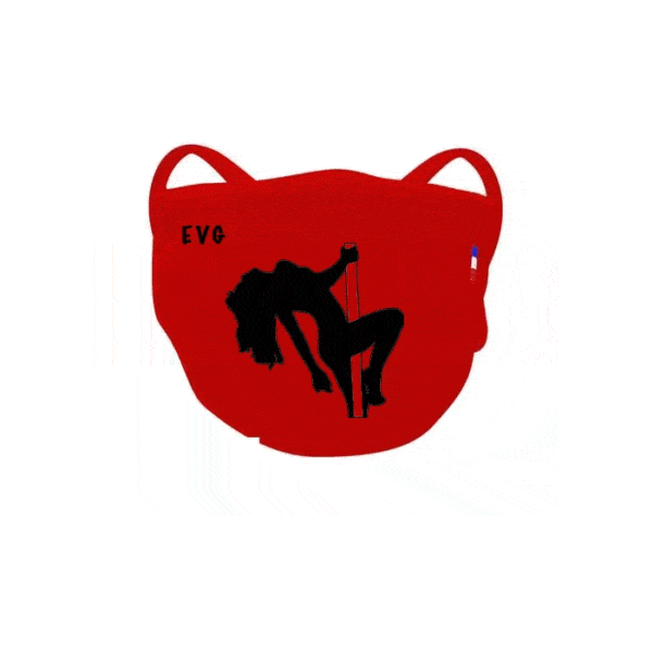 masque afnor rouge  EVG pole dance