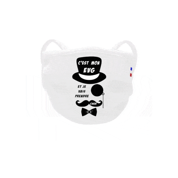 masque afnor blanc EVG marié monocle