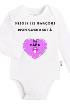 body bébé fille Papa