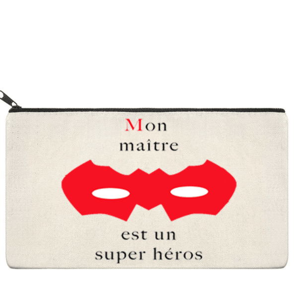 Cadeau pour maître : Trousse "mon maître est un super héros"
