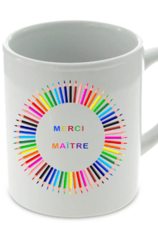 Tasse crayons merci maître