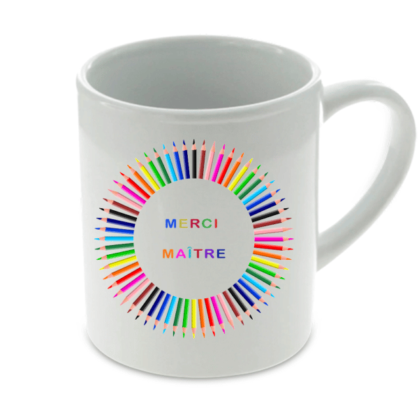 Tasse crayons merci maître