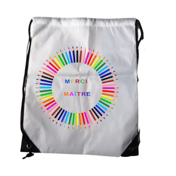 Idée de cadeau maître : Sac à dos motif crayons