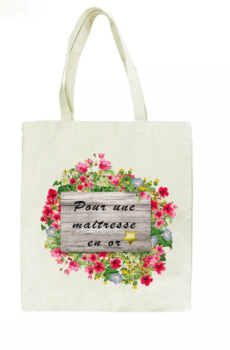 Sac en toile fleuri