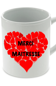 Tasse coeur merci maîtresse