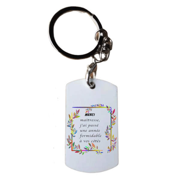 Porte clé avec message