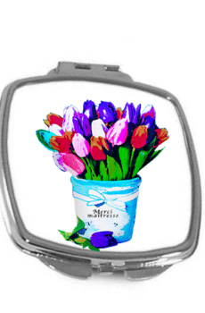 Miroir tulipes merci maîtresse