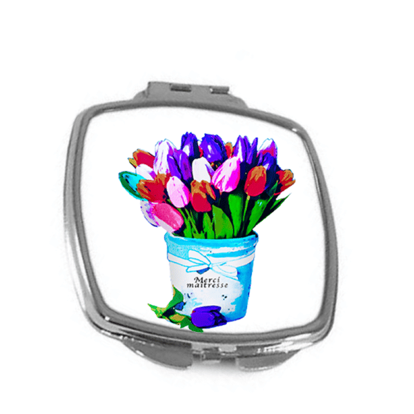 Miroir tulipes merci maîtresse