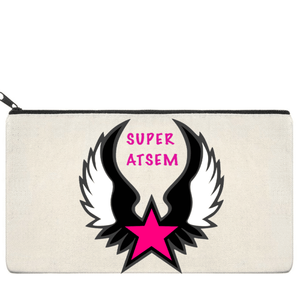 Trousse : étoile rose super atsem