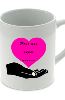 Tasse Coeur Super Nounou