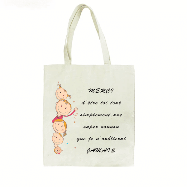 Idée cadeau nounou : Totebag "merci super nounou"