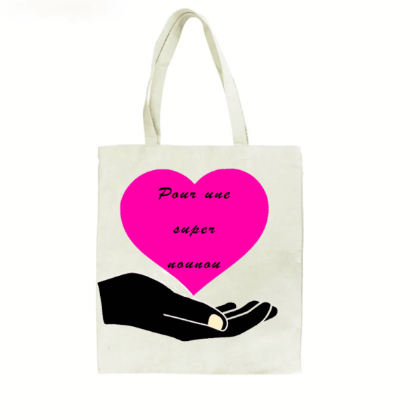 Idée cadeau pour nounou : Tote bag "pour une super nounou"