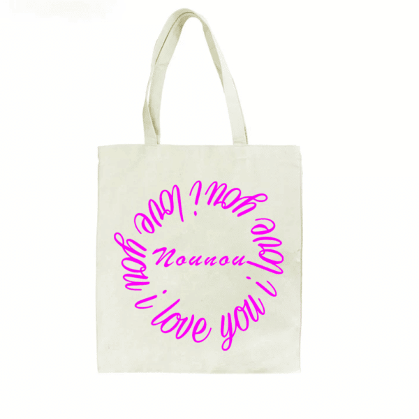 Cadeau de nounou : tote bag "i love you nounou"
