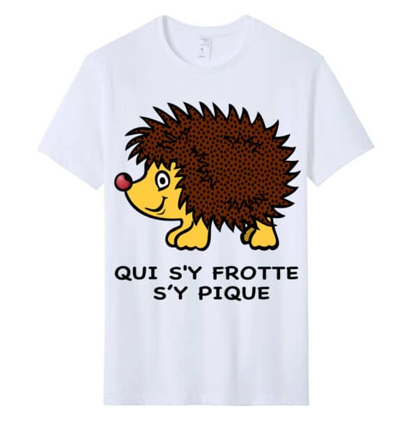 T-shirt Humour Qui s'y frotte s'y pique