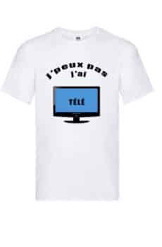 T-shirt je peux pas j'ai télé