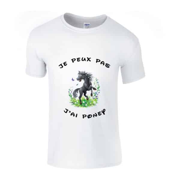 T-shirt je peux pas j'ai poney