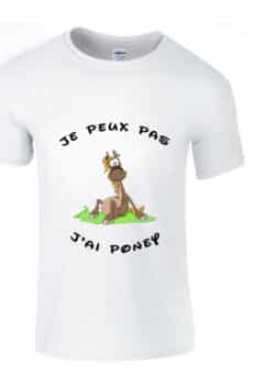 T-shirt je peux pas j'ai poney