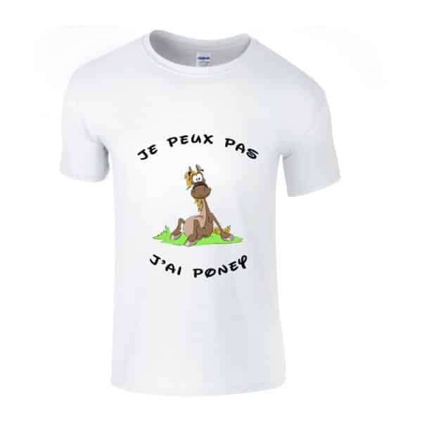 T-shirt je peux pas j'ai poney