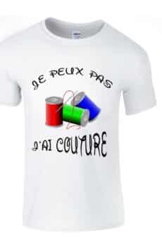 T-shirt je peux pas j'ai couture