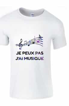 T-shirt je peux pas j'ai musique