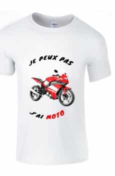 T-shirt je peux pas j'ai moto