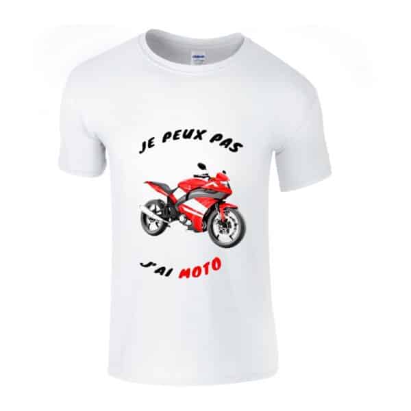 T-shirt je peux pas j'ai moto