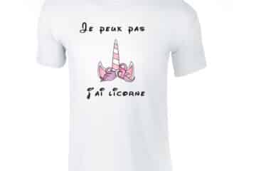 T-shirt je peux pas j'ai licorne
