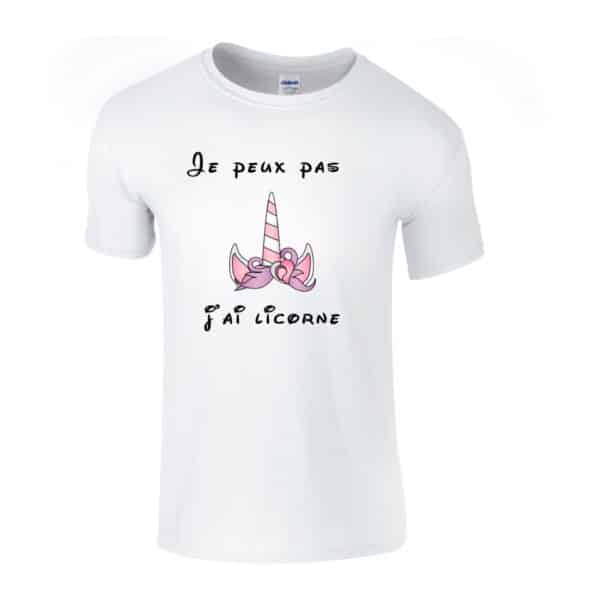 T-shirt je peux pas j'ai licorne