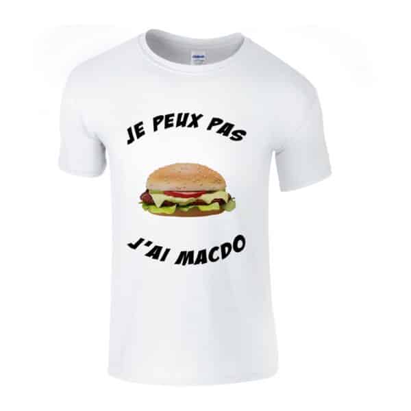 T-shirt je peux pas j'ai macdo