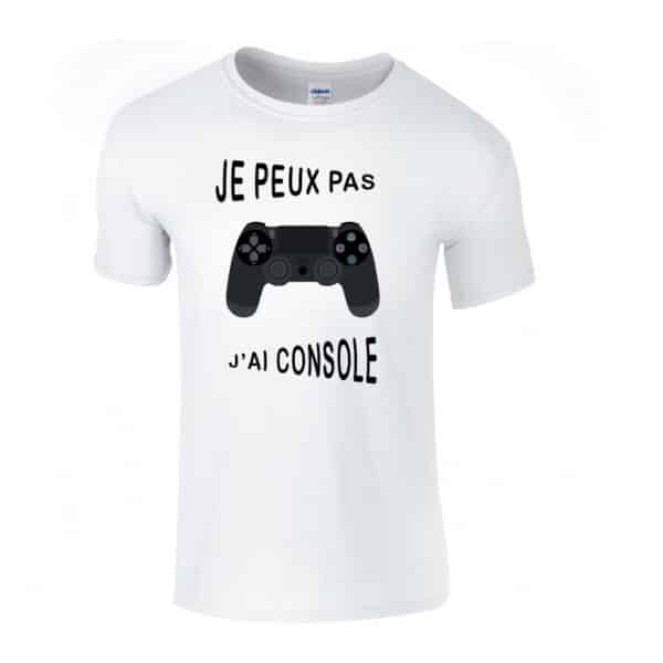 T-shirt je peux pas j'ai console (ps4)