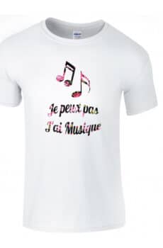 T-shirt je peux pas j'ai musique