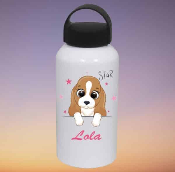 Gourde chien star - prénom personnalisable
