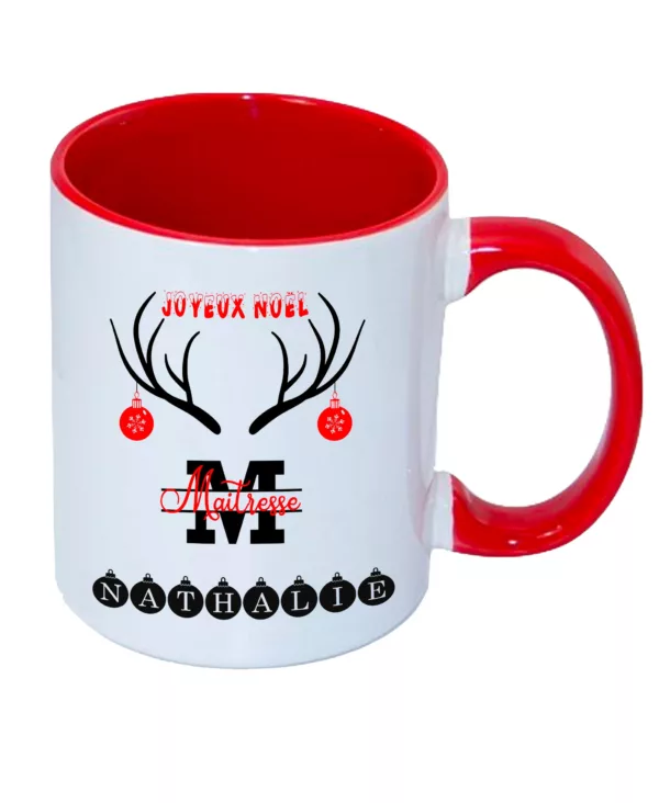 Cadeau Noël Nounou - Maitresse - Atsem ... : mug personnalisable – Image 2