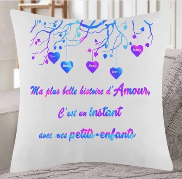 Coussin fête des grands-mères personnalisé (jusqu'à 5 prénoms)
