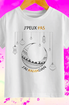 T-shirt enfant je peux pas j'ai ramadan