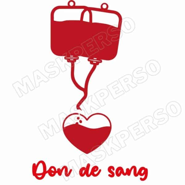 Don du sang : T-SHIRT blanc coeur – Image 2