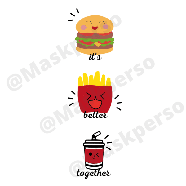 T-Shirt Famille fast food – Image 2