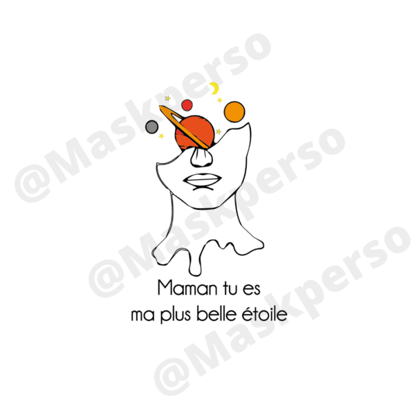 T-shirt imprimé visage – Image 2