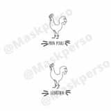 porte clé papa poule + prénom
