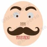 Tee-shirt Papa Moustachu