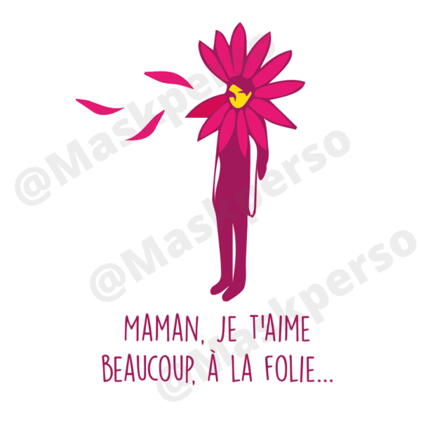 Tee-Shirt noir Maman je t'aime à la folie – Image 2