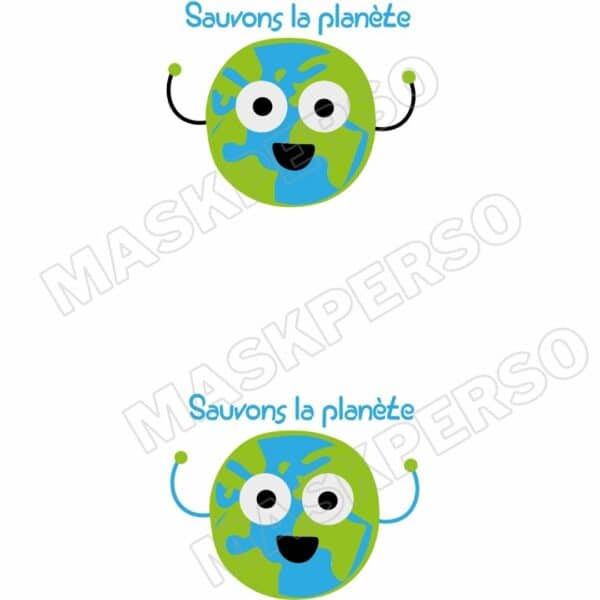 T-shirt personnalisable noir sauvons la planète – Image 2
