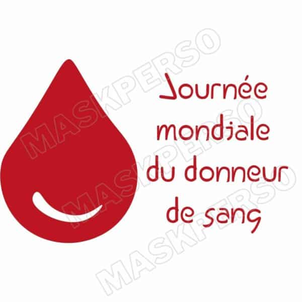 T-Shirt Blanc journée mondiale du donneur de sang – Image 3