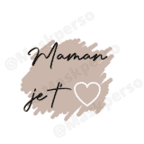 Mug noir maman je t'aime – Image 2