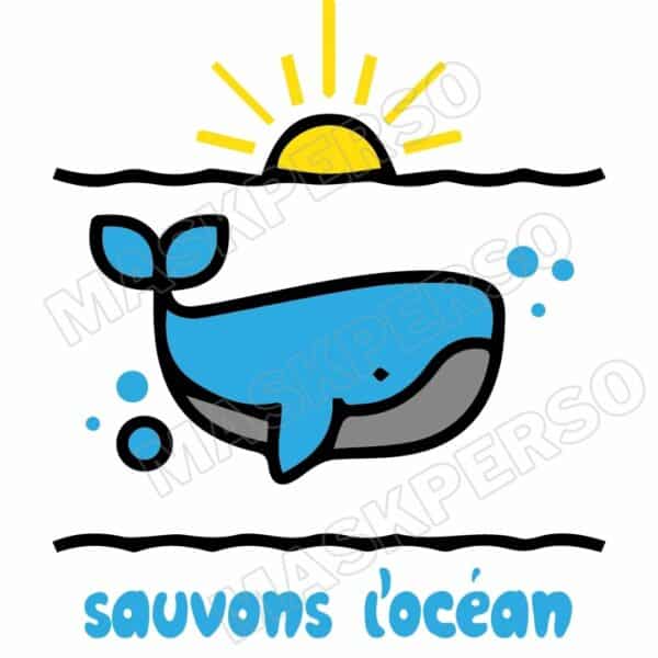 T-Shirt Blanc sauvons l'océan – Image 2